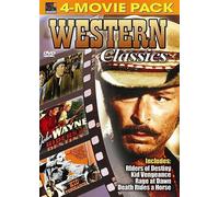 Western Classics 4 Pack - Kid Vengeance, Rage At Dawn, Death Rides A Horse, Riders Of Destiny