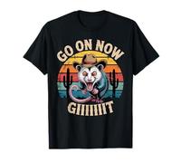 Western Country Cowboy Go On Now Git Vintage Western Opossum T-Shirt