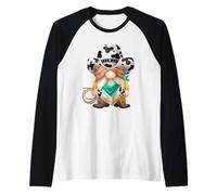 Western Cowboy Dad for Cowgirl Mom Funny Cow Farmer GNOME Manche Raglan