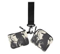 Western Cowboy Dream Catchers Triba Deerblack Lot de 2 porte-monnaie pour femme - Petit porte-monnaie amovible avec poche zippée pour pièces de monnaie, Attrape-rêves western cowboy Triba Deerblack, 1