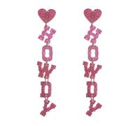 Western Cowboy Hat enveloppe les boucles d'oreilles Howdy Yeehaw Lettres pour femmes filles acryliques paillettes disco Cowgirl Hat Drop Boucles d'oreilles pendantes bijoux pour les tenues de