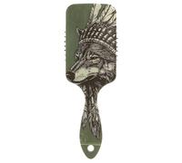 Western Cowboy Indian Wolf Brosse lisse pour cheveux bouclés Brosse sèche et humide pour cheveux courts avec poignée ergonomique cepillo para cabello de mujer