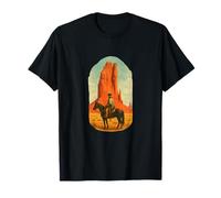 Western Cowboy & Monument Valley - Scène rétro du désert T-Shirt