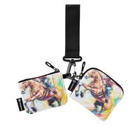 Western Cowboy Organisateurs d'argent fins et portables pour cartes d'identité avec porte-clés pour femme 2 pièces tarjeteros para Mujer