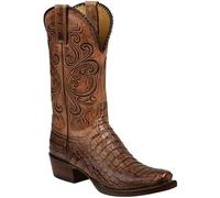 Western Cowboy Style Chevalier Bottes Vintage Cuir Équitation Chaussures Equestrian Randonnée en Plein Air Bottes Longues Hommes Bottes Hautes, Brown1, 47 EU