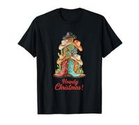 Western Cowboys, Howdy Christmas and Tree, Bottes de Cowboy T-Shirt
