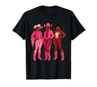 Western Cowgirl Breast Cancer Awareness for Rodeo Women T-Shirt