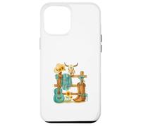 Western Cowgirl Turquoise Guitar Boots & Sunflower Aesthetic Coque pour iPhone 12 Pro Max