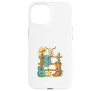 Western Cowgirl Turquoise Guitar Boots & Sunflower Aesthetic Coque pour iPhone 15