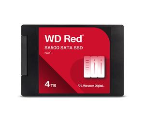 Western Digital 4TB WD SA500 NAS SATA - Solid State Drive, Red - WDS400T1R0A-68A4W0