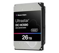 WD Ultrastar DC HC590 0F65672 - Disque dur - Centre de données - chiffré - 26 To - interne - 3.5" - SATA 6Gb/s - 7200 tours/min - mémoire tampon : 512 Mo - TCG Encryption Multicolore G