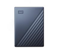 WD My Passport Ultra WDBFTM0050BBL - Disque dur - chiffré - 5 To - externe (portable) - USB 3.1 (USB-C connecteur) - AES 256 bits - bleu Bleu G