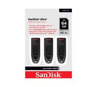 Western Digital SanDisk Ultra 64Go USB Type-A 3.2 Gen 1, Lecture 130Mo/s, Format Slide, AES 128-bit, avec SanDisk SecureAccess.