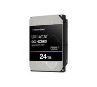 Western Digital Ultrastar DC HC580 HDD 24To 7200RPM 512Mo 3.5" SAS 12Gb/s, débit 298MiB/s, charge de travail 550To/an, MTBF 2.5M heures