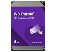 Western Digital - WD Purple 4To - Disque dur interne pour la vidéo surveillance avec technologie Allframe 4K™ - 3.5" SATA 6 Go/s, 180To/an, 64Mo Cache, 5400rpm - WD40PURZ