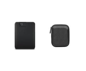 Western Digital WDBU6Y0020BBK-WESN Disque Dur Externe 2 to USB 3.0 & Amazon Basics Étui pour Disque Dur Portable My Passport Essentiel Noir