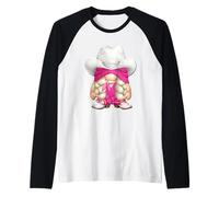 Western GNOME in Pink Cowgirl Outfit for Women Girls Trip Manche Raglan