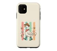 Western Goose Chapeau de Cowboy Bottes drôles Oies Silly Bird Lover Coque pour iPhone 11