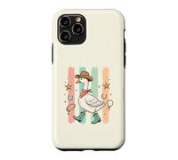 Western Goose Chapeau de Cowboy Bottes drôles Oies Silly Bird Lover Coque pour iPhone 11 Pro