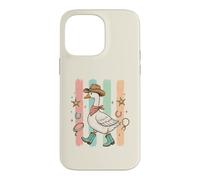 Western Goose Chapeau de Cowboy Bottes drôles Oies Silly Bird Lover Coque pour iPhone 14 Pro Max