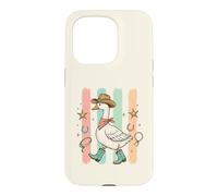 Western Goose Chapeau de Cowboy Bottes drôles Oies Silly Bird Lover Coque pour iPhone 15 Pro