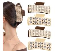 Western Hair Clips, Non-Slip Hair Clips, PU Leather Clips, Big Hair Clips, Strong Grip Clips, Long Hair Clips, Women's Hair Accessories, Jaw Hair Clips, PU Leather Jaw, Hair Catch Clips, Strong Grip C