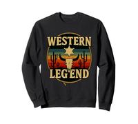 Western Legend Cowboy Motif tête de Mort et étoile de shérif Sweatshirt