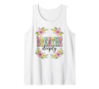 Western Leopard Breathe Deep Floral Santé mentale Stress Débardeur