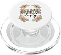 Western Leopard Breathe Deep Floral Santé mentale Stress PopSockets PopGrip pour MagSafe