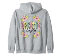 Western Leopard Breathe Deep Floral Santé mentale Stress Sweat à Capuche