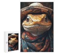 Western Lizard with Hat Puzzle 1000 Pièces Educa Jouet en Bois Cadeau Unique Décoration Intérieure Jeu Éducatif Challenge Toy Adultes Et Enfants À Partir De 14 Ans 1000 PCS