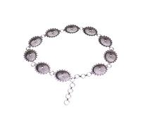 Western Metal Ceinture ovale Concho Chaîne N°1, Argenté, taille unique