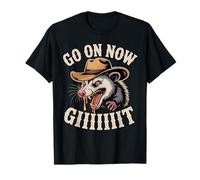Western Opossum Vintage Country Possum Rodéo Go On Now Git T-Shirt