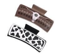 Western Print Hair Clips, Leather Hair Claw, Square Hair Clip, Hair Claw Clip, Multi Purpose Hair Clip, Hair Accessories For Work, Travel Hair Clip, Hair Claw, Hair Clip For Dating