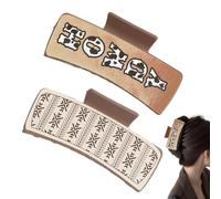 Western Print Hair Clips,m Women's Western Print Square Hair Clips, Women's Western Print Square Hair Clips, Fashionable Hair Styling Tool for Parties, Travel, Night Out, and Everyday Hair Style