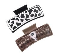 Western Print Hair Clips, Square Hair Claw Clip, Western Cowboy Hair Clips, Strong Hold Jaw Clips, Stylish And Generous Hair Styling Tool For Datings, Night Out, Daily Use, Work, Travel, Parties