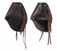 Western Saddle Tapaderos Étriers en cuir fait à la main cousus à la main
