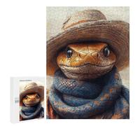 Western Snake Hat Fashion Puzzle 1000 Pièces Educa Jouet en Bois Cadeau Unique Décoration Intérieure Jeu Éducatif Challenge Toy Adultes Et Enfants À Partir De 14 Ans 500 PCS