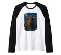 Western Starry Night Cowboy Rodéo Bull Manche Raglan