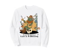 Western Toad Banjo Graphic Cottagecore Folk Art Design Sweatshirt