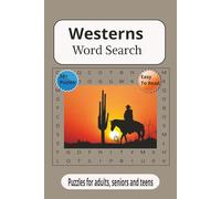 Westerns Word Search Puzzle Book: Word searches with easy to read print about cowboys, ranchers, old west, and more} 6x9 inches, 110 pages] 50+ puzzles} Gift for vacations, holidays, and easy times.