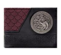 Westeros Game of Stark Thrones Targaryen Feu & Sang Dragon Sceau Portefeuille/Porte-Monnaie Bi-Fold ID & Cartes, Rouge