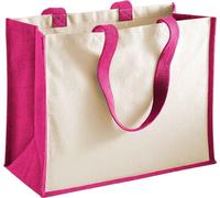 Westford Mill - Sac à provisions "Classic", Jute PC6263 (Taille unique) (Fuchsia)