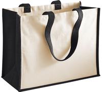 Westford Mill - Sac à provisions "Classic", jute RW10432 (Taille unique) (Noir)