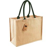 Westford Mill - Sac à provisions "Classic", Jute RW9412 (Taille unique) (Naturel/Vert sapin)