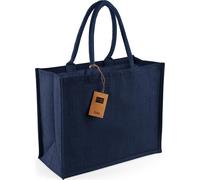 Westford Mill Sac à provisions en jute, 21 litres BC1542 (Taille unique) (Bleu marine/bleu marine)