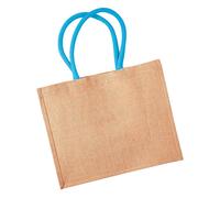 Westford Mill Sac à provisions en jute, 21 litres BC1542 (Taille unique) (Nature/Bleu)