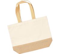 Westford Mill Sac à provisions en toile avec fond en jute BC4584 (Taille unique) (Nature)
