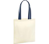 Westford Mill - Sac de transport "EarthAware Organic Bag For Life", Contraste BC5488 (Taille unique) (Naturel/Bleu foncé)