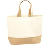 Westford Mill Sac de transport en toile avec fond en jute, XL RW7097 (taille unique) (Nature)